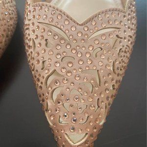 BETSEY JOHNSON Blue Lucy Flats in Blush